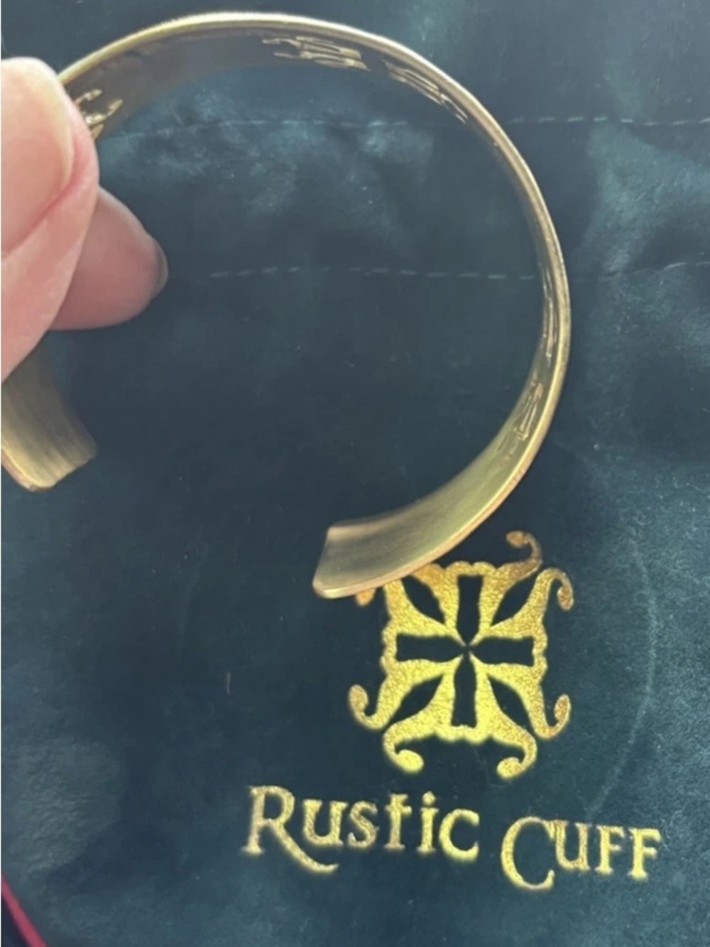 Rustic Cuff Gold Cuff Bracelet - Picture 5 of 5